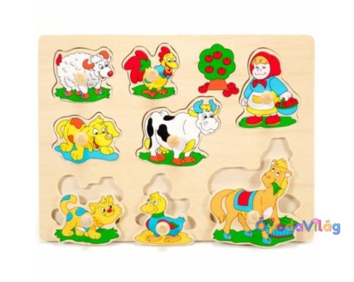 Fogantyús fa kirakójáték - A ház körül