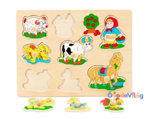 Fogantyús fa kirakójáték - A ház körül