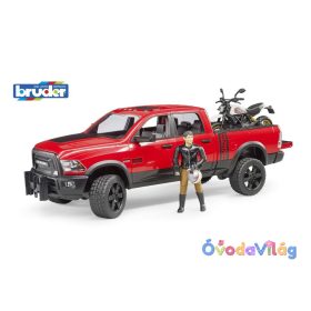   Bruder RAM 2500 Pick up Ducati motorral és motorossal (02502)