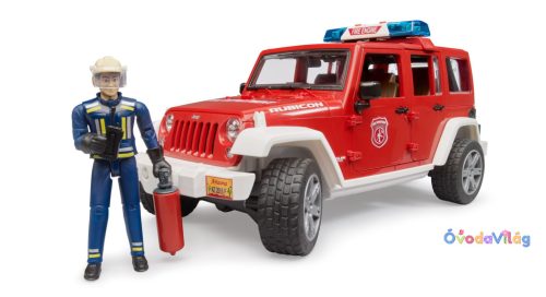 Bruder Jeep Rubicon tűzoltóautó tűzoltóval (02528)