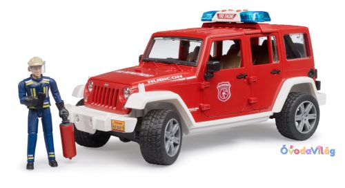 Bruder Jeep Rubicon tűzoltóautó tűzoltóval (02528)