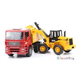 Bruder MAN TGA billencs lapátos kotrógéppel (02752)