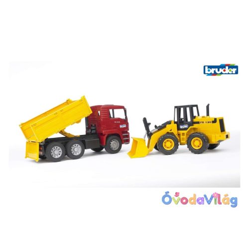 Bruder MAN TGA billencs lapátos kotrógéppel (02752)