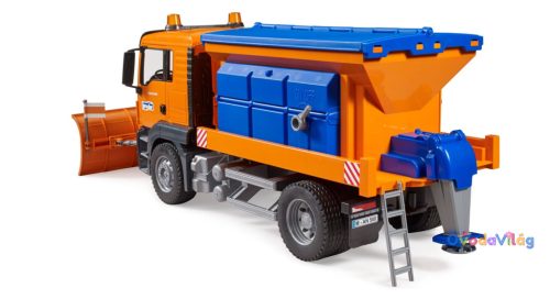 MAN TGS szórókocsi első ekevassal - Bruder 3785