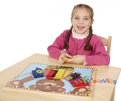 Gombos, csatos, zippzáras készségfejlesztő játék Melissa Doug - ovodavilag.hu