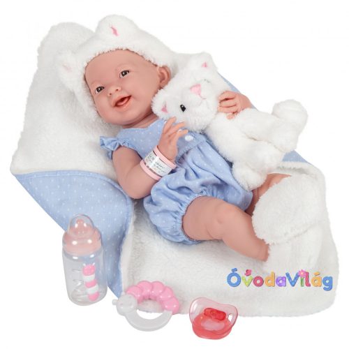 Berenguer élethű baba - lány cicával 38 cm JC Toys - ovodavilag.hu