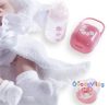 Élethű Berenguer Játékbabák - újszülött lány luxus baba fehér ruhában kiegészítőkkel 39cm