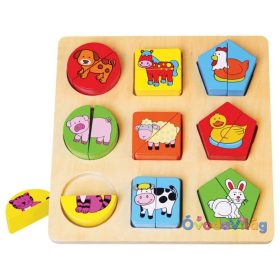 Háziállatos forma puzzle-ovodavilag.hu