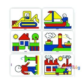 Pötyihez feladatlapok, 15 mm-hez, 6db, 4szín, MINILAND-ovodavilag.hu