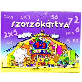 Szorzókártya készségfejlesztő kártyajáték