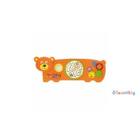 Falra szerelhető logikai játék, matatófal (maci)