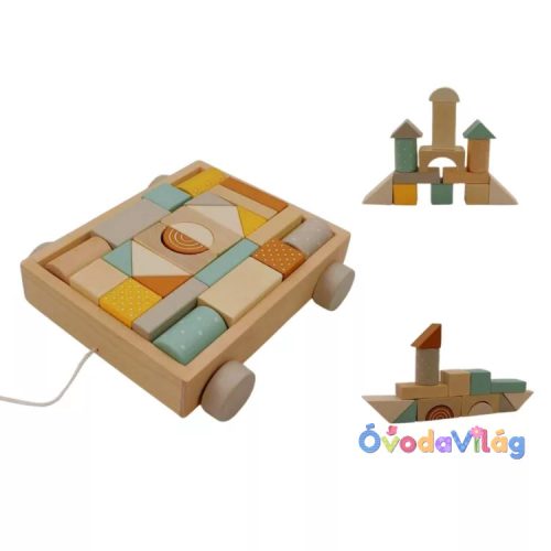 25 db-os építőkocka kiskocsiban