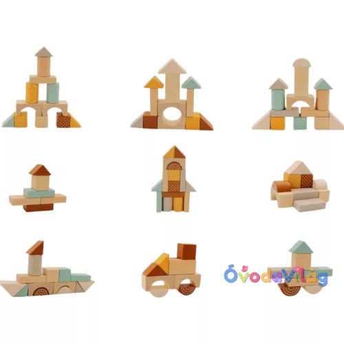 25 db-os építőkocka kiskocsiban