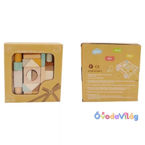 25 db-os építőkocka kiskocsiban