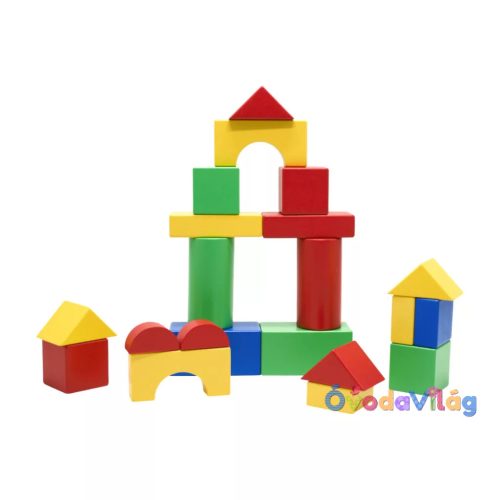 22 db-os Fa építőkocka (5 cm)