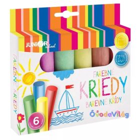 Aszfaltkréta színes 6 darabos 