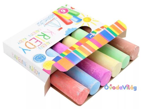 Aszfaltkréta színes 6 darabos 