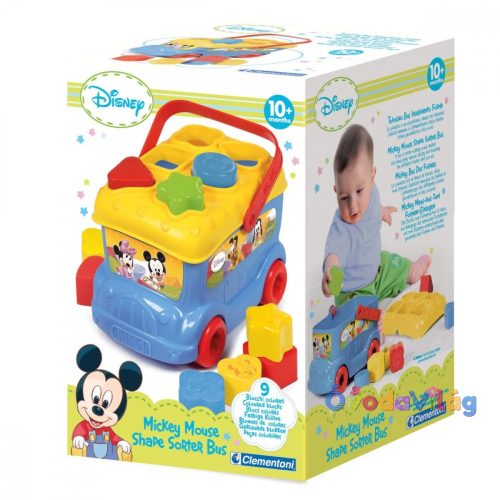 Mickey Egér Clemmy formabeillesztő busz - Clementoni