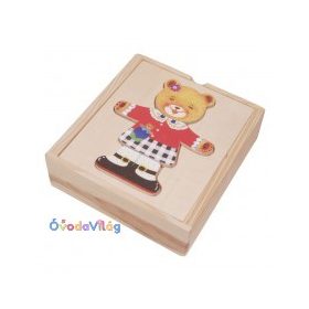 Öltöztetős maci lány