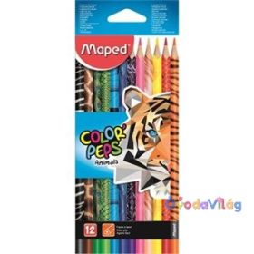 Színes ceruza készlet 12db-os MAPED "Color Peps Animal" háromszögletű-ovodavilag.hu