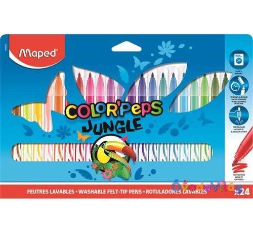 Filctoll készlet 24db-os MAPED "Color Peps Jungle" kimosható - ovodavilag.hu