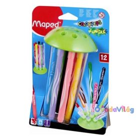 Filctoll készlet 12db-os MAPED "Color Peps Jungle" elhagyhatatlan kupakos - ovodavilag.hu