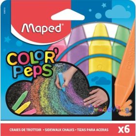   Aszfaltkréta, MAPED "Color'Peps", 6 különböző szín