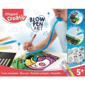   Fújós filctoll készlet MAPED CREATIV, "Blow pen Art" csíkozás