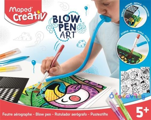 Fújós filctoll készlet MAPED CREATIV, "Blow pen Art" csíkozás
