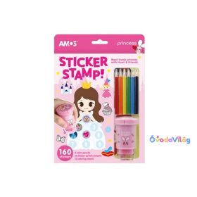 Amos Nyomdázó matricákkal- hercegnős